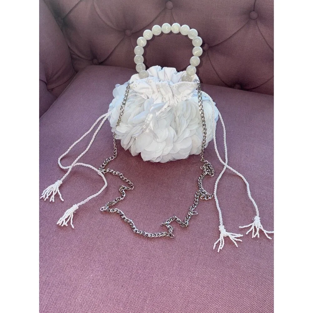 PatBO x REVOLVE x Nannacay Alyssa Bag in White New Womens Clutch Evening